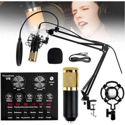 Microphone Studio BM800 avec carte son V8 - Micro BM 800 pour studio à condensateur - Pack Studio Original BIG PCB