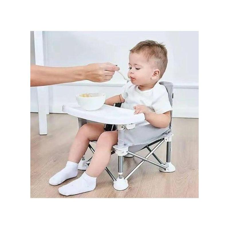 Petite chaise de salle à manger, siège de voyage compact avec plateau amovible