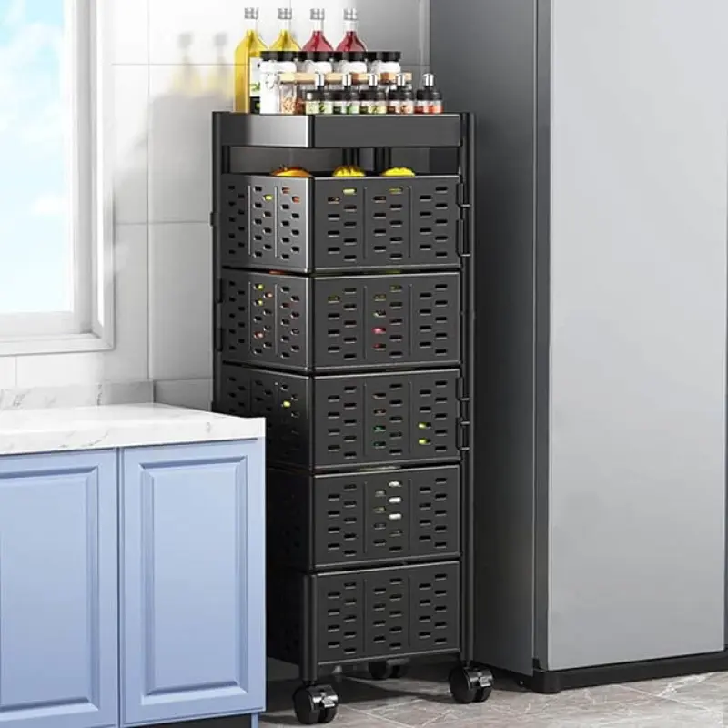 Panier à légumes et fruits rotatif 5 étages – Carré