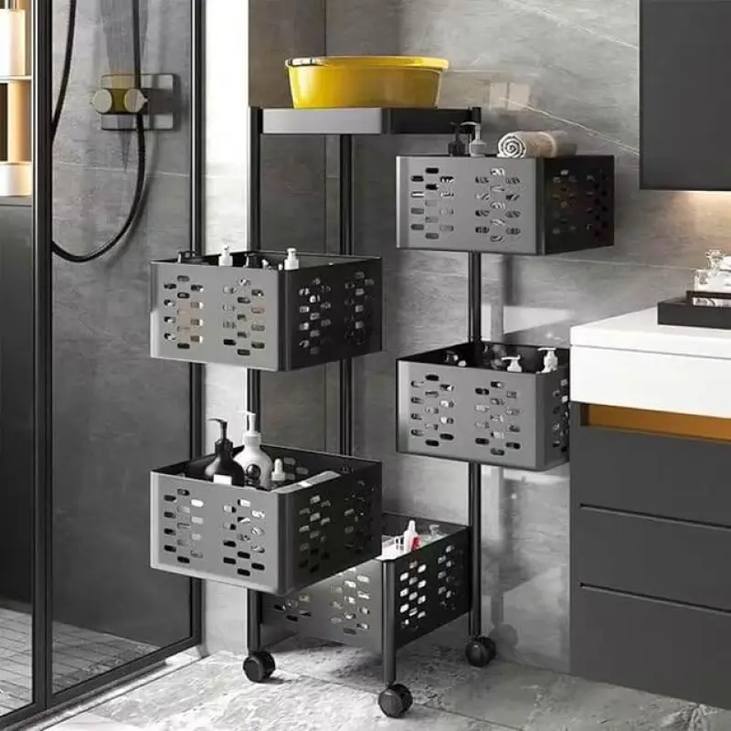 Panier à légumes et fruits rotatif 5 étages – Carré