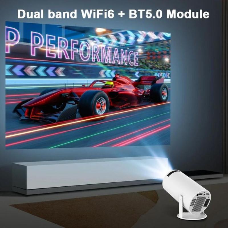 Vidéoprojecteur Portable 4K HD Android TV – WiFi 6, Bluetooth 5.0, Rotation 270°