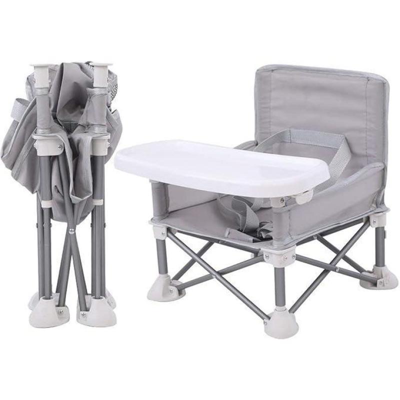 Petite chaise de salle à manger, siège de voyage compact avec plateau amovible