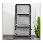 Chariot de Cuisine Pliable à 3 Niveaux en Métal