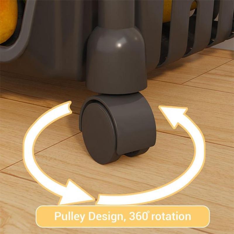 Étagère de rangement à 5 niveaux avec roulettes réglables