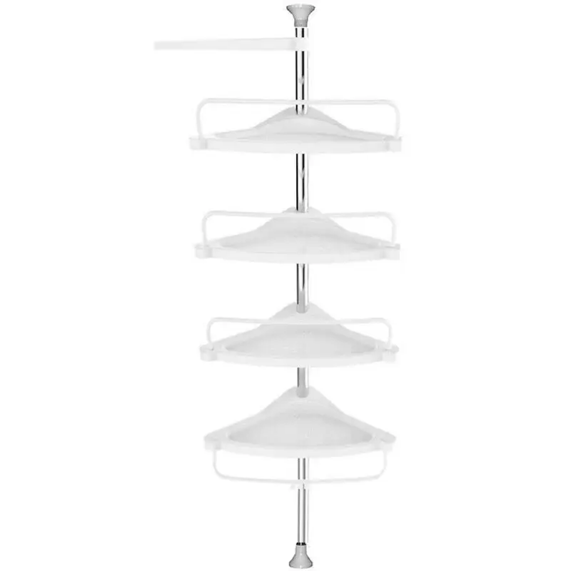 Étagère d'angle de salle de bain à 4 niveaux, Coin Douche Support, organisateur