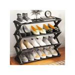 Étagère de rangement pour chaussures en X – Organisateur pratique à 4 niveaux