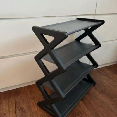 Étagère de rangement pour chaussures en X – Organisateur pratique à 4 niveaux
