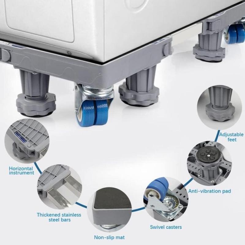 Support mobile à roulettes pour machine à laver, réfrigérateur