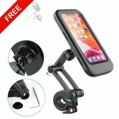 Support Telephone Moto Velo, Pochette Telephone étanche sur guidon Support telephone Tactile Rotatif Réglable