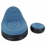 Fauteuil Gonflable Compact et Confortable, avec Coussin de Pied, Idéal pour Plage et Jardin