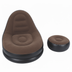 Fauteuil Gonflable Compact et Confortable, avec Coussin de Pied, Idéal pour Plage et Jardin